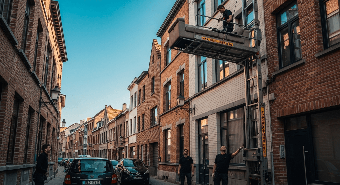 Verhuislift huren in België | Operator inbegrepen | Verhuiskampioen