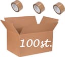 VERHUISDOOS 100 stuks XXL Karton 1000 x 600 x 600 mm 1 ROL PLAKBAND 100m Kartonnen Verhuisdozen dubbele Golf Bruin Doos 100 x 60 x 60 cm STEVIG 5-laags karton 650g/m2 360 L — afbeelding 1