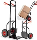 tectake® Steekwagen - Inklapbaar - Transportkar met stalen frame - Luchtbanden - Belastbaar tot 200 kg - Transporter voor kratten, dozen, verhuizing — afbeelding 1