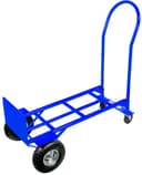 Mega-M Professionele Steekwagen 2w1 - Plateauwagen - Draagvermogen 250 kg - Luchtbanden - Ombouwbaar Horizontaal & Verticaal - Blauw RAL 5010 — afbeelding 6