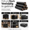 NaturaSterk Handwikkelfolie Zwart – 50 cm x 186 m – 20 micron – Zwarte Palletfolie / Stretchfolie – 6 Rollen — afbeelding 5