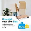 BRASQ meubelroller 200 kg met zwenkwielen — afbeelding 2
