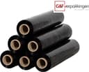 Handwikkelfolie - rekfolie - stretchfolie - inpakfolie - pallet folie - zwart- 50cm x 300m - 20 micron - 1 rol — afbeelding 2