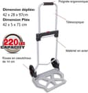 Opvouwbare steekwagen - 110 kg belastbaarheid - Aluminium - Zilver Grijs — afbeelding 6