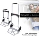 Opvouwbare steekwagen - 110 kg belastbaarheid - Aluminium - Zilver Grijs — afbeelding 3