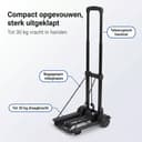 Trolley opvouwbaar — met bagagespin — afbeelding 2