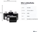 Mini wikkelfolie zwart 10 cm — 24 rollen — afbeelding 4