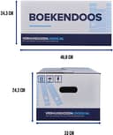 Boekendozen Professioneel - 50 stuks - 37 Liter - KlikKlak Verhuisdoos - Zelfsluitend - Dubbel golf karton - Extra Sterk - 60kg draagvermogen — afbeelding 4