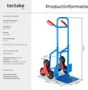 tectake® Trapsteekwagen - Traploper - Robuust Stalen Frame met Sterwielen - Belastbaar tot 200 kg - Ideaal voor Verhuizingen, Leveringen en Tuinwerk - 103 x 49 x 66 cm - Steekwagen voor Trappen - Trolley — afbeelding 2