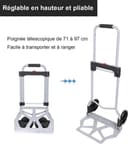 Opvouwbare steekwagen - 110 kg belastbaarheid - Aluminium - Zilver Grijs — afbeelding 2