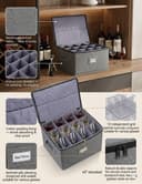 Dailygoods- Opbergdoos voor 12 glazen - Stapelbare verhuisdoos - Gevoerde vakken - Opbergdoos glas - Verhuisdozen voor servies - Perfecte bescherming - Glasdoos 43 L — afbeelding 5