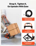 Steekwagen Traploper - Opvouwbare Trapklimwagen - Draagvermogen 54 kg - Telescopische Handgreep - 6 Wielen - 2 Spanbanden — afbeelding 2