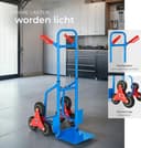 tectake® Trapsteekwagen - Traploper - Robuust Stalen Frame met Sterwielen - Belastbaar tot 200 kg - Ideaal voor Verhuizingen, Leveringen en Tuinwerk - 103 x 49 x 66 cm - Steekwagen voor Trappen - Trolley — afbeelding 6