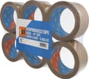 Verpakkingstape bruin — 6 rollen — afbeelding 1