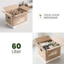 Verhuisdozen - 20 stuks - 60 Liter - Extra stevige Verhuisdoos - Dubbel golf karton - 50 kg draagvermogen - Met handgrepen — afbeelding 4