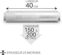 Zwarte rekfolie 40 cm — 6 rollen — afbeelding 6