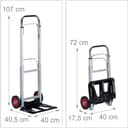 steekwagen - professioneel - tot 200 kg - metaal - licht - universeel - zilverkleurig — afbeelding 4