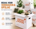 Verhuisdozen - 50 stuks - 54 liter - 40 kilo laadvermogen - Dubbelgolf karton - Geen tape nodig - Extra stevige handvatten - Duurzaam - FSC — afbeelding 2
