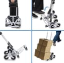 Trapsteekwagen steekwagen voor trappen, steekwagen trap, steekwagen trapklimmer opvouwbaar tot 75kg — afbeelding 6