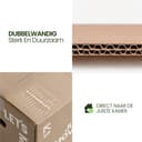 Verhuisdozen - 20 stuks - 60 Liter - Extra stevige Verhuisdoos - Dubbel golf karton - 50 kg draagvermogen - Met handgrepen — afbeelding 2