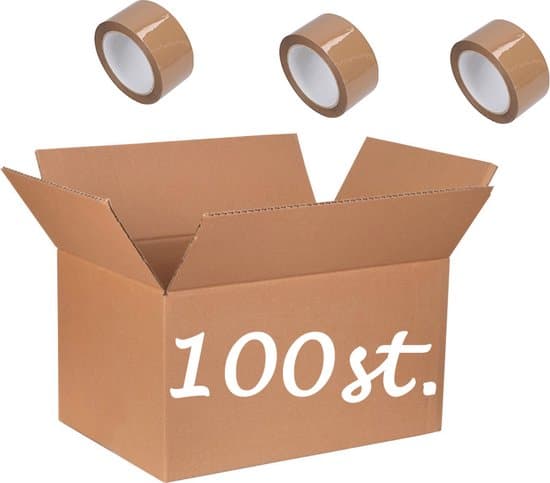 VERHUISDOOS 100 stuks XXL Karton 1000 x 600 x 600 mm 1 ROL PLAKBAND 100m Kartonnen Verhuisdozen dubbele Golf Bruin Doos 100 x 60 x 60 cm STEVIG 5-laags karton 650g/m2 360 L