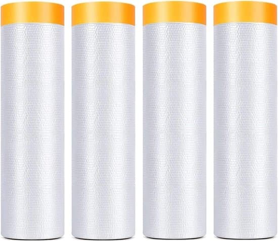 Transparante beschermfolie met afplaktape 2,4x20m — 4 stuks