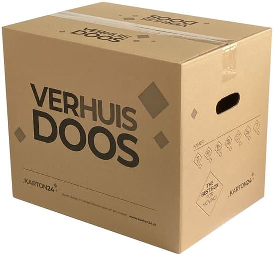 Verhuisdozen - 20 stuks – Extra Sterk – 56 Liter – Dubbel Golfkarton – Met Handgrepen - 50 kg laadvermogen