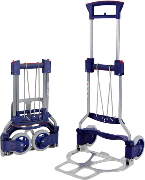 Inklapbare professionele steekwagen RuXXac-cart Business XL - aluminium - draagvermogen 125 kg - extra grote schep