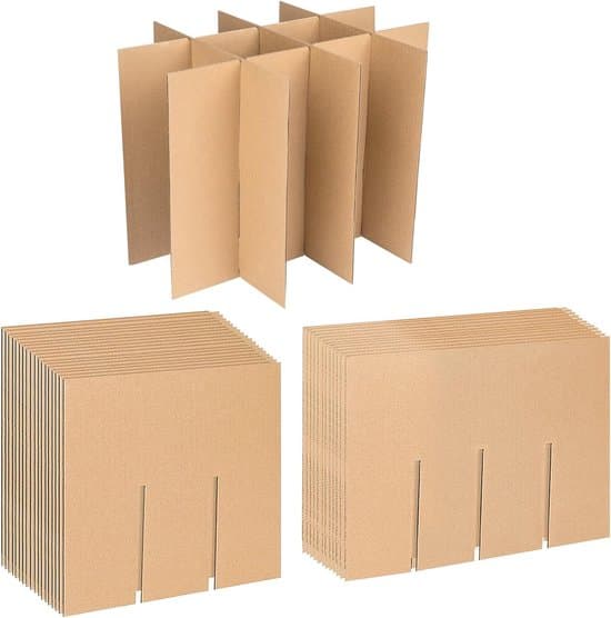 Kartonnen glasverdelers voor verhuisdozen — 6 stuks