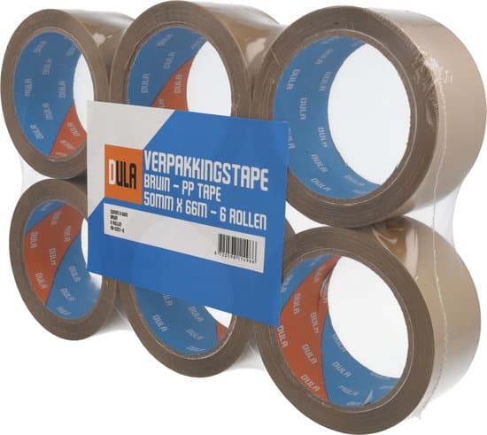 Verpakkingstape bruin — 6 rollen