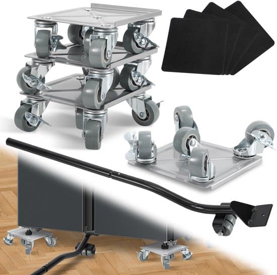 Set van 4 meubelrollers met hefboom